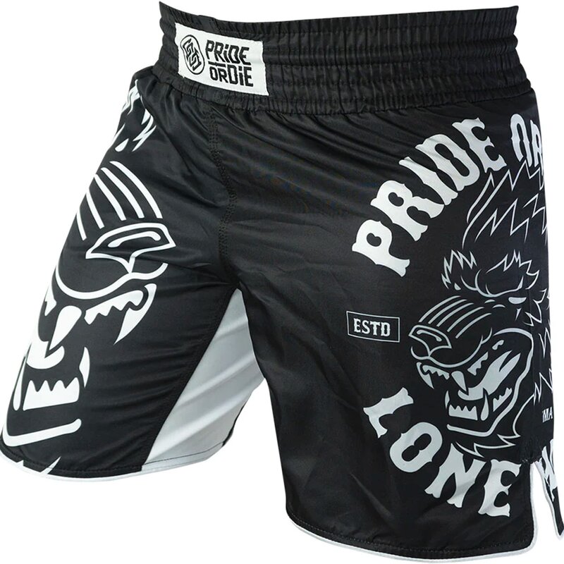 Pride or Die PRIDE or Die LONE WOLF Fightshort Zwart