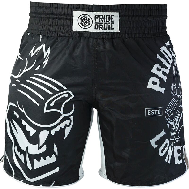 Pride or Die PRIDE or Die LONE WOLF Fightshorts Schwarz