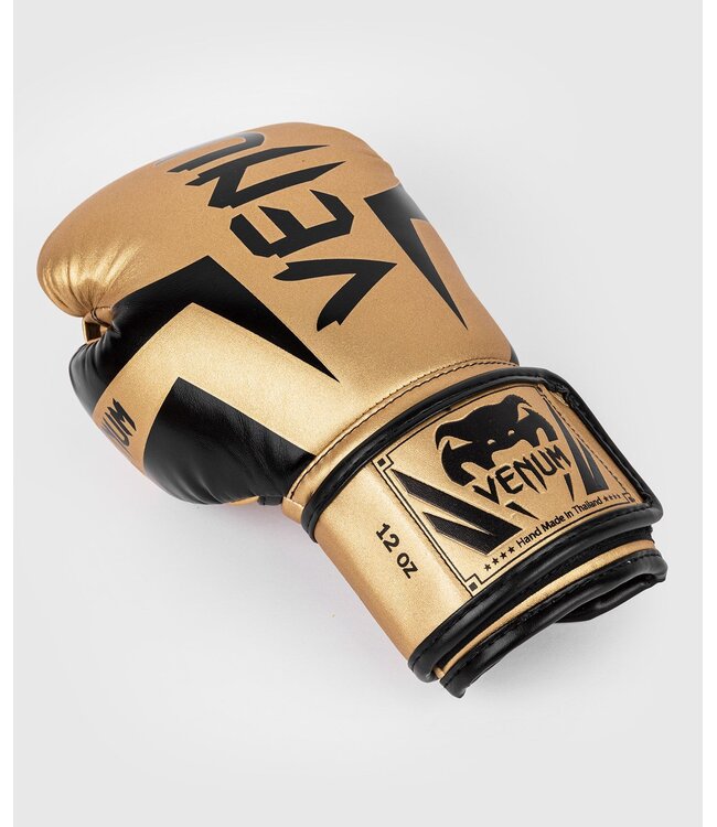 Venum Elite Boxhandschuhe - Gold/Schwarz | Für Boxen, Kickboxen und Muay‑Thai