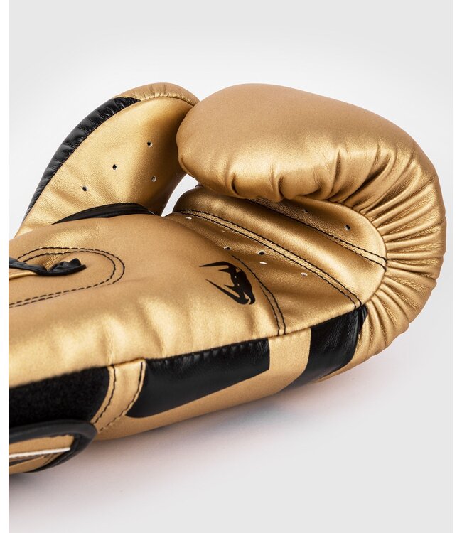 Venum Elite Boxhandschuhe Mikrofaser Gold Schwarz