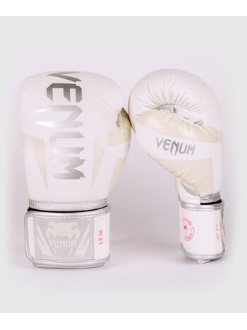 Venum Venum Elite Boxing Gloves Microfiber White Silver