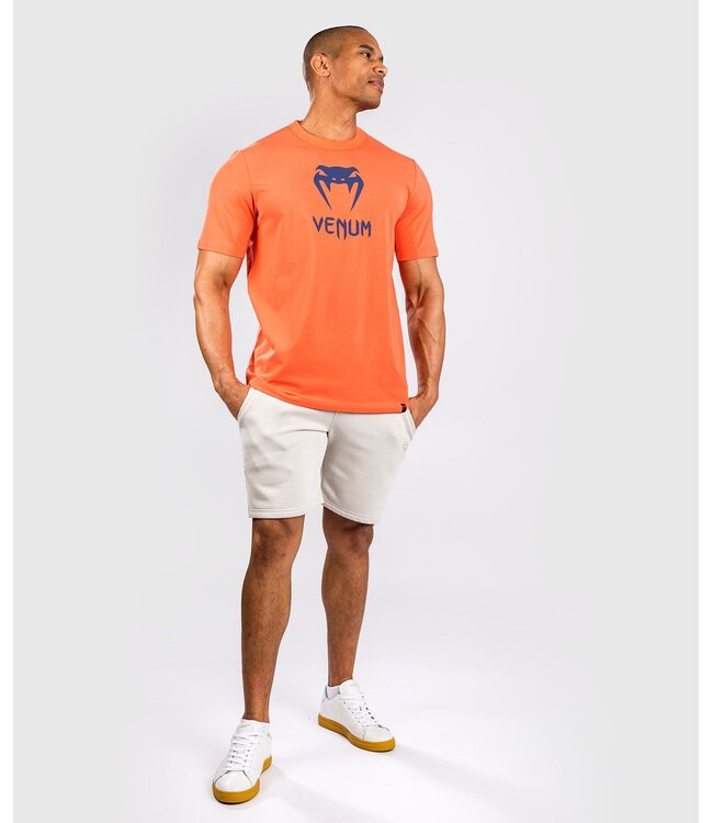 Venum Classic T- Shirt Orange Navy Blue