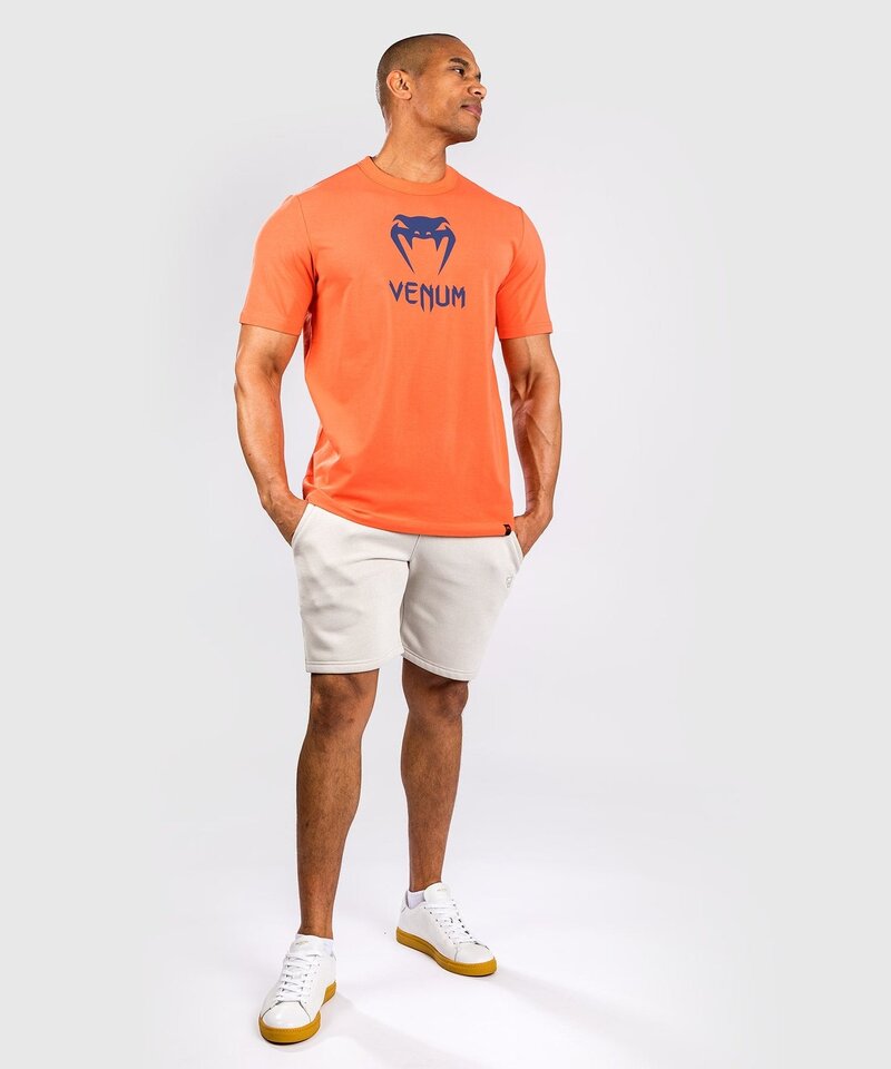 Venum Venum Classic T-shirt Katoen Oranje Marineblauw