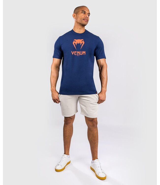 Venum Classic T-Shirt Baumwolle Marineblau Orange
