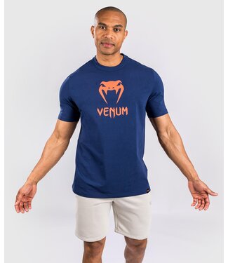 Venum Venum Classic T-Shirt Baumwolle Marineblau Orange Venum Venum Classic T-Shirt Baumwolle Marineblau Orange