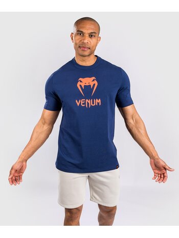 Venum Venum Classic T- Shirt Cotton Navy Blue Orange