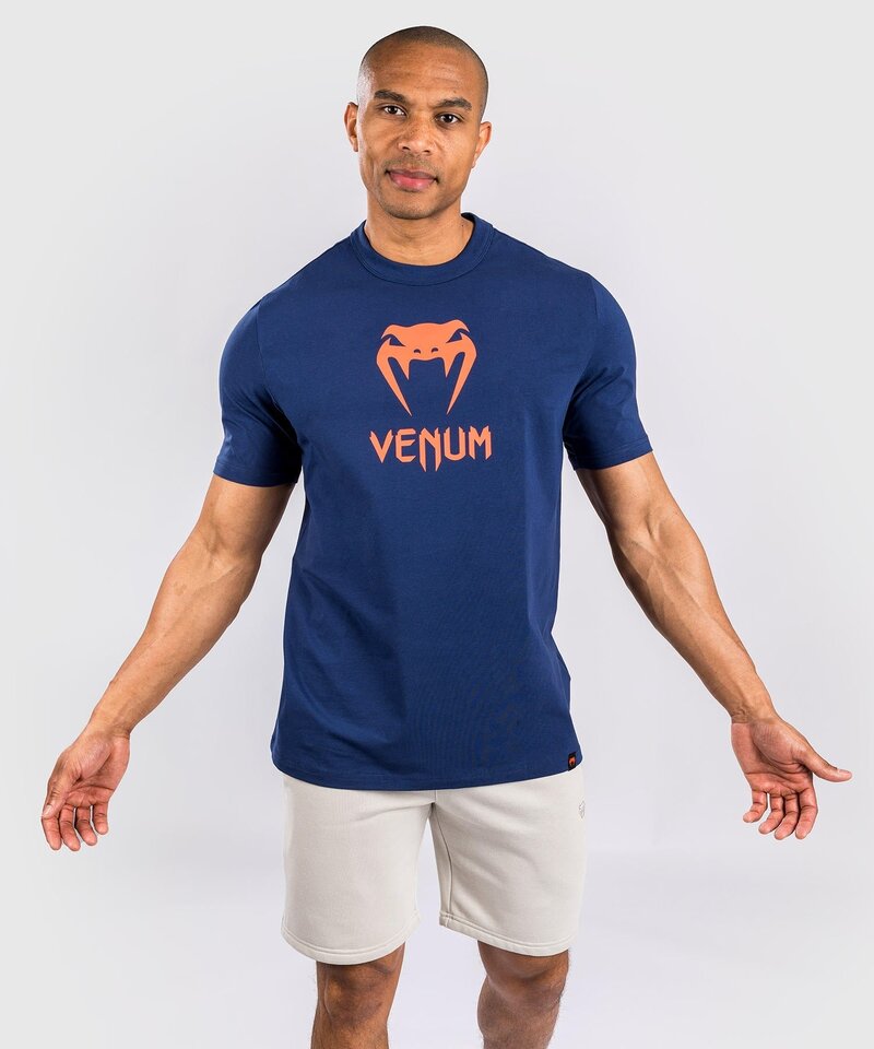 Venum Venum Classic T-Shirt Baumwolle Marineblau Orange