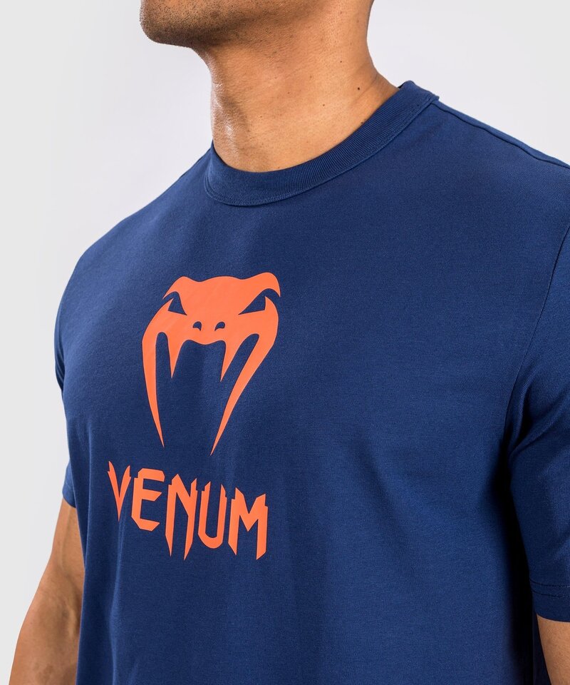 Venum Venum Classic T- Shirt Cotton Navy Blue Orange