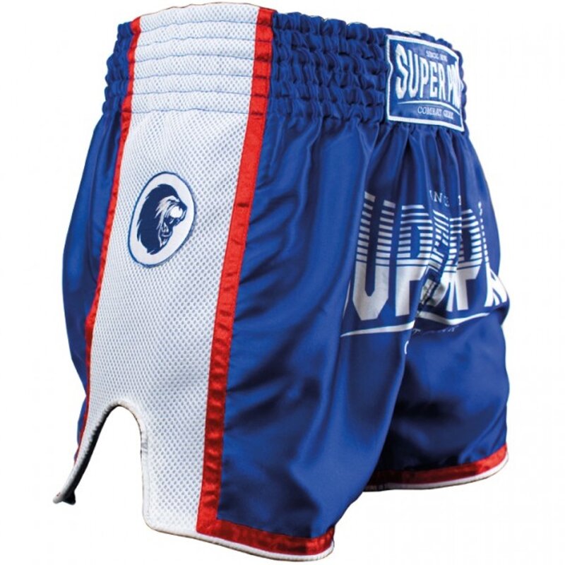 Super Pro Super Pro Muay Thai Kickboks Broek Stripes Blauw Wit