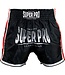 Super Pro Muay Thai Kickboxing Shorts Stripes Black Red
