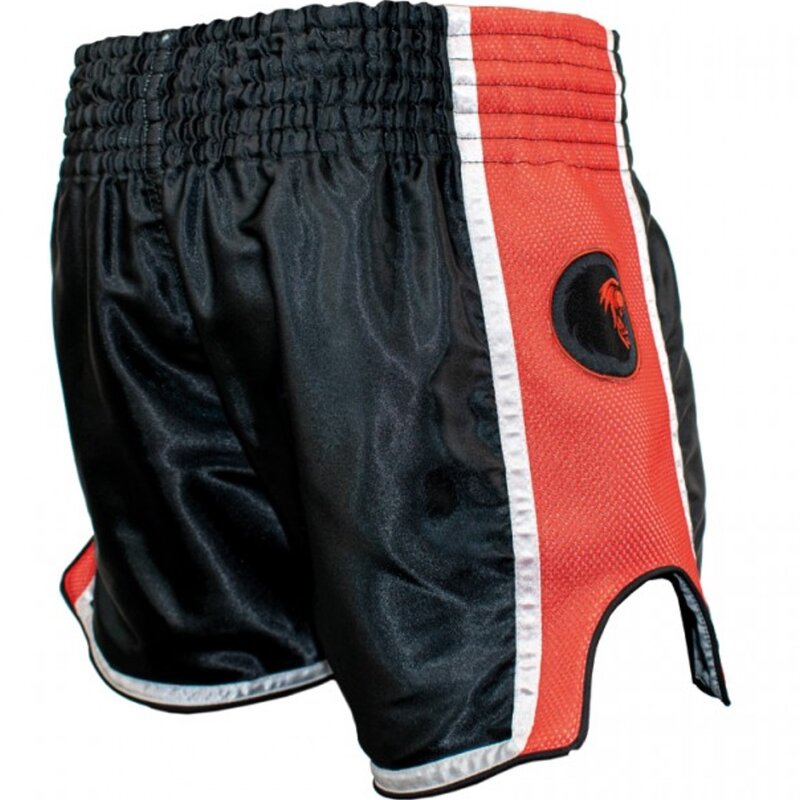 Super Pro Super Pro Muay Thai Kickboxing Shorts Stripes Black Red