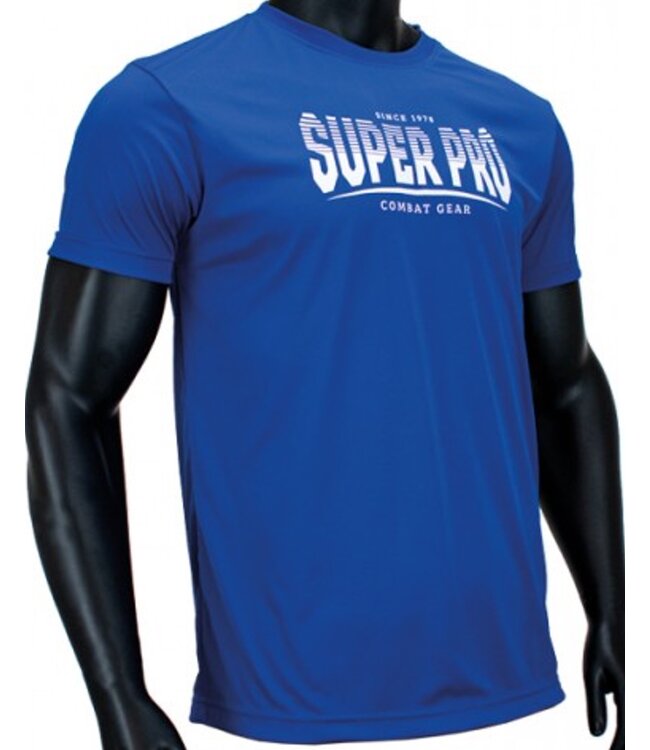 Super Pro Super Pro Dry Fit T-Shirt Stripes Blauw