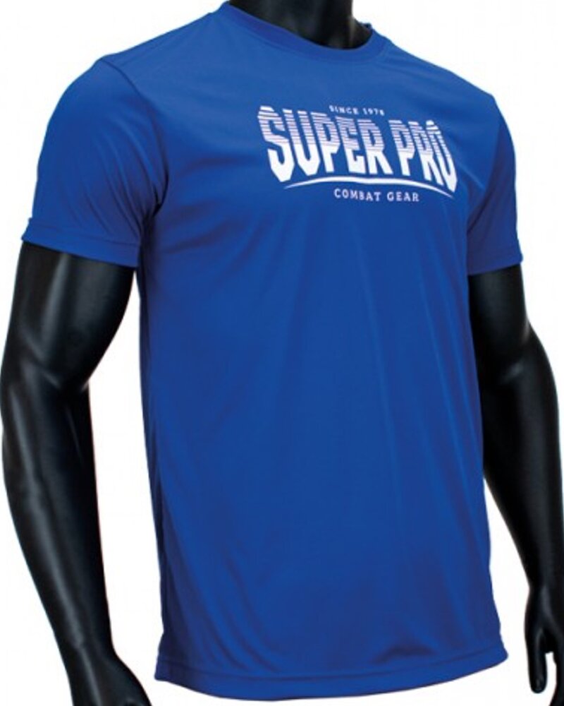 Super Pro Super Pro Dry Fit T-Shirt Stripes Blauw
