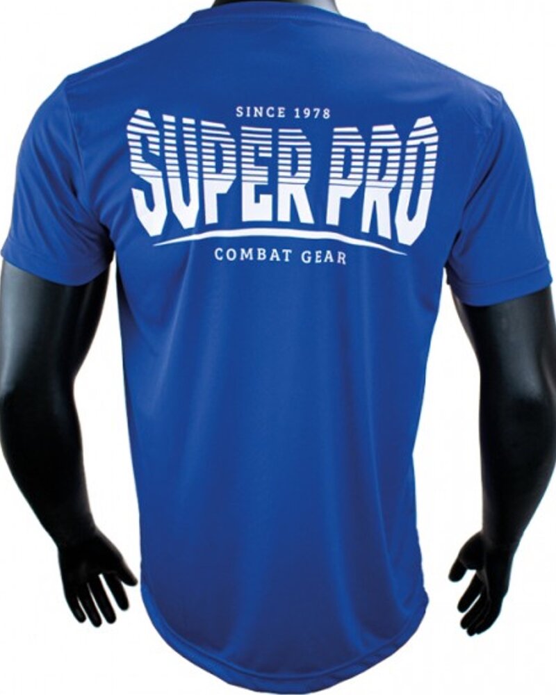 Super Pro Super Pro Dry Fit T-Shirt Stripes Blauw