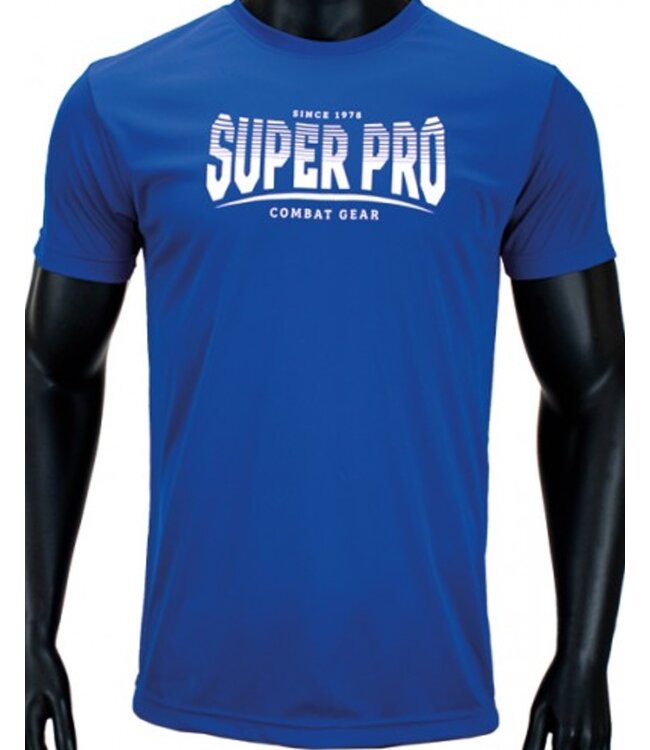 Super Pro Super Pro Dry Fit T-Shirt Stripes Blauw