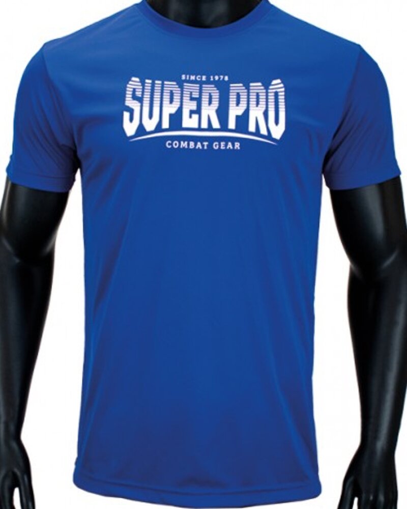 Super Pro Super Pro Dry Fit T-Shirt Stripes Blauw