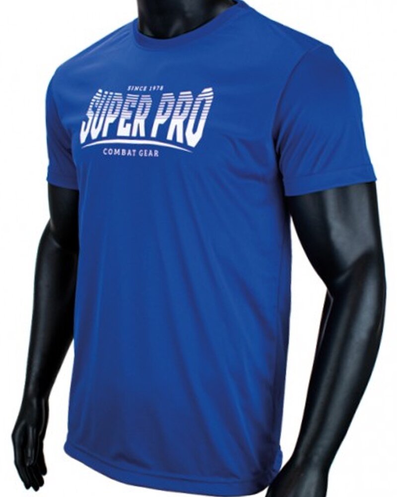 Super Pro Super Pro Dry Fit T-Shirt Stripes Blauw