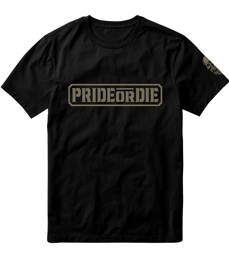 Pride or Die PRIDE or Die Katoenen T-Shirt Only the Strong Zwart