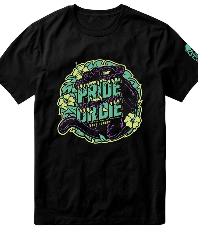 PRIDE or Die Cotton T-Shirt Stay Hungry Black