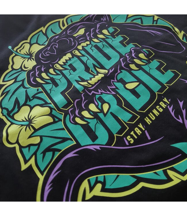 PRIDE or Die Katoenen T-Shirt Stay Hungry Zwart