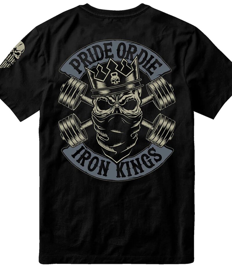 Pride or Die PRIDE or Die Cotton T-Shirt Iron Kings Black