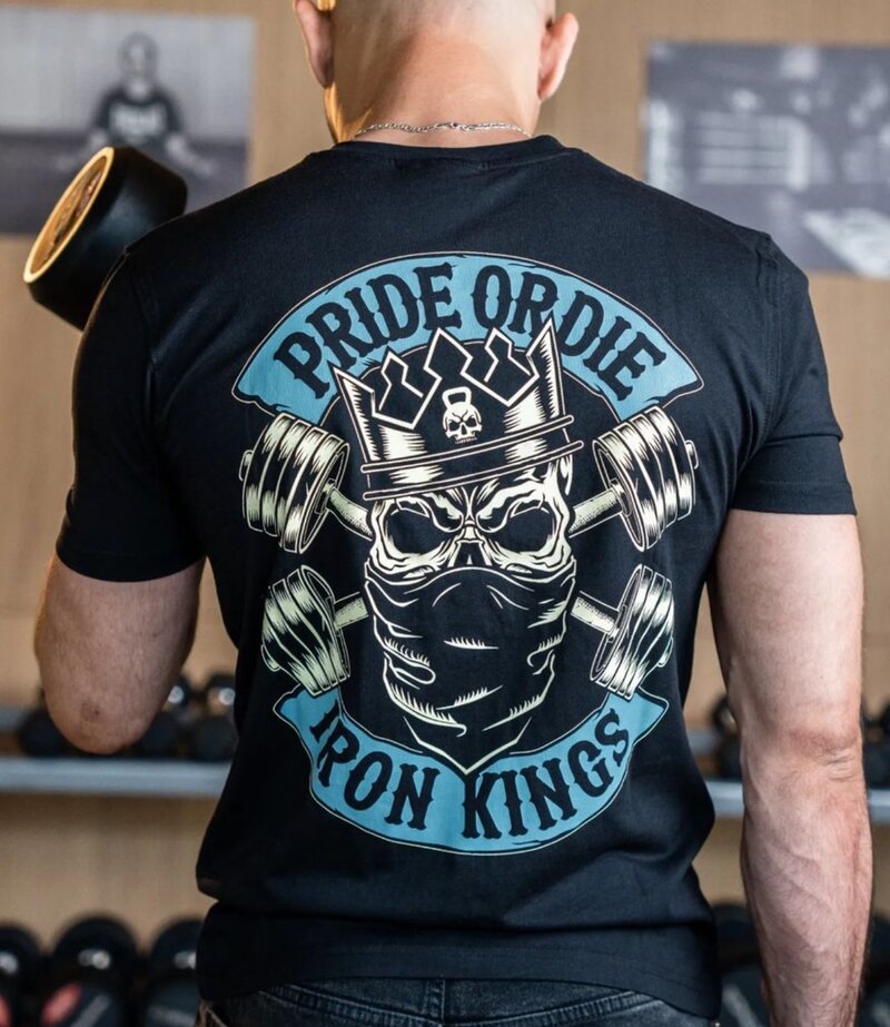 Pride or Die PRIDE or Die Cotton T-Shirt Iron Kings Black