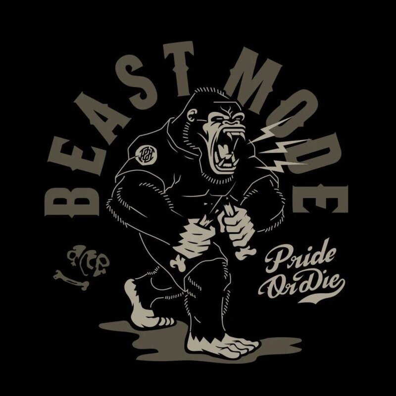 Pride or Die PRIDE or Die Baumwoll T-Shirt "Beast Mode V.2“ Schwarz