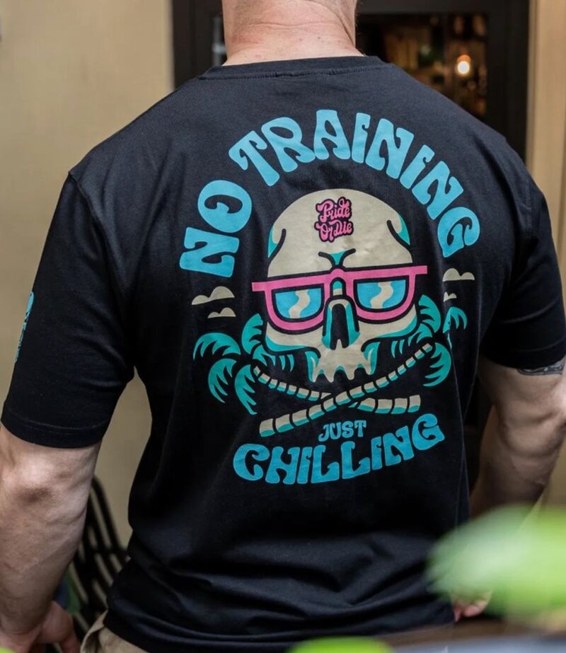 Pride or Die PRIDEorDie Katoenen T-Shirt "No Training" Zwart