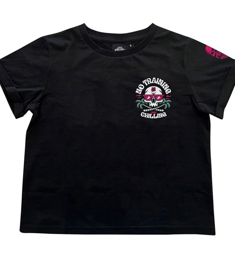 Pride or Die PRiDEorDiE Dames T-Shirt "No Training" Zwart