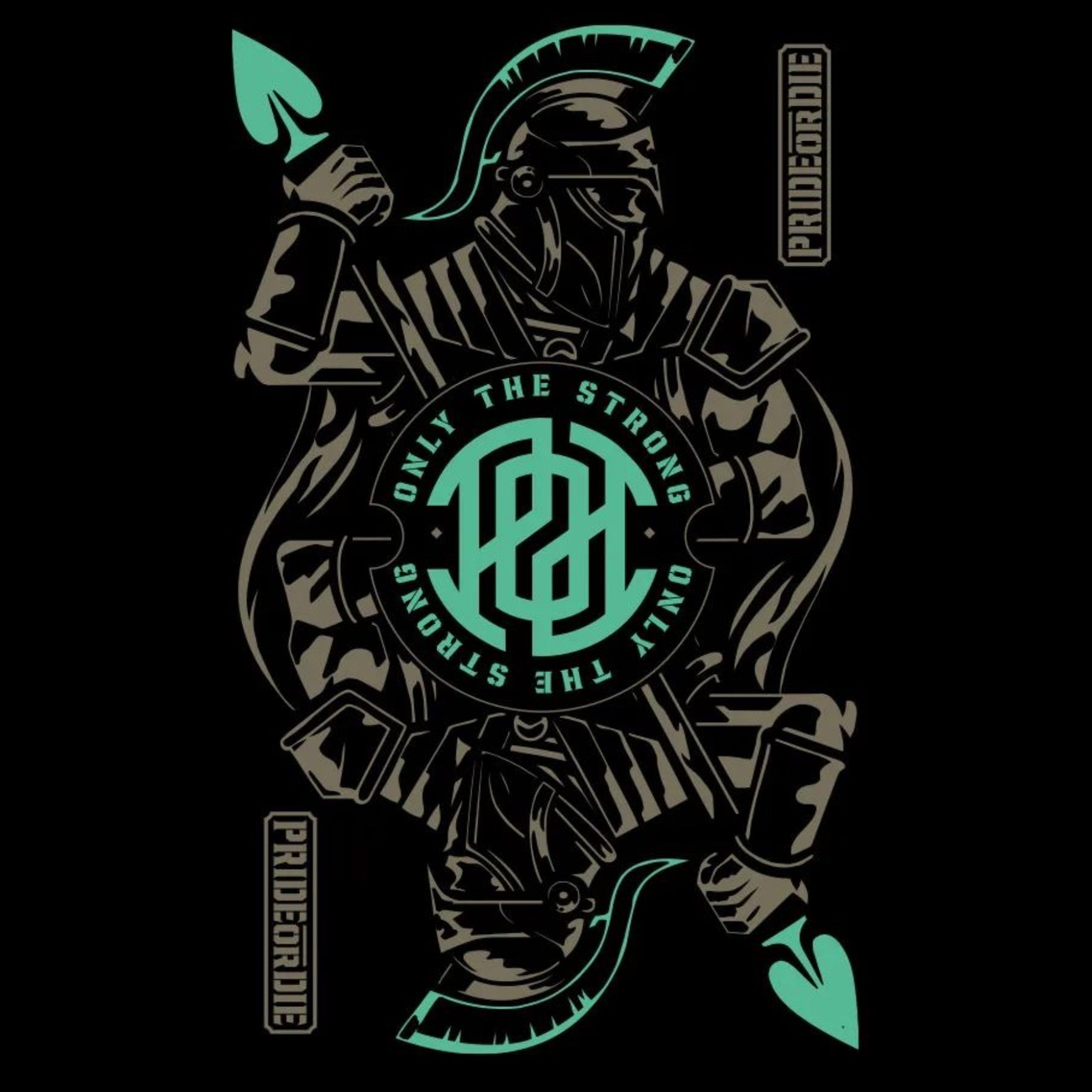 Pride or Die PRIDE or Die Cotton T-Shirt Only the Strong Black