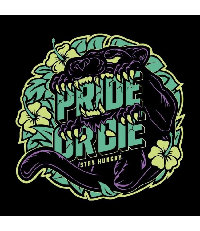 PRIDE or Die Baumwoll T-Shirt Stay Hungry Schwarz
