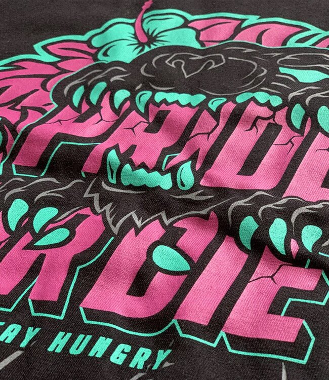 PRiDEorDiE Dames T-Shirt "Stay Hungry" Zwart