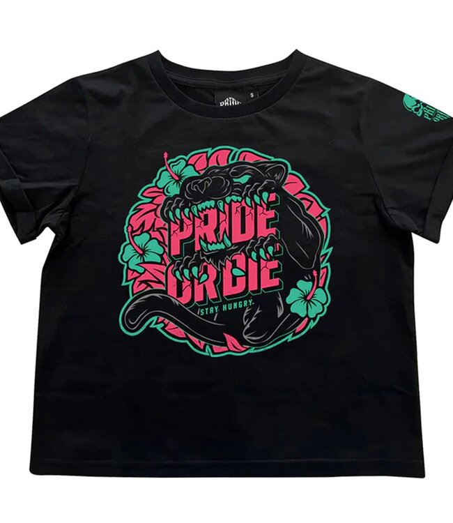 PRiDEorDiE Womens T-Shirt Stay Hungry Black