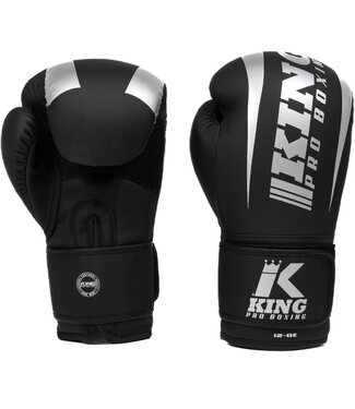 King Pro Boxing King Pro Boxing KPB/REVO 7 Boxhandschuhe Schwarz Silber