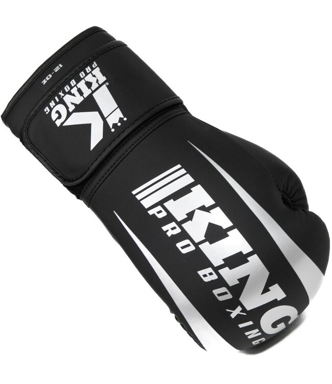 King Pro Boxing KPB/REVO 7 Boxhandschuhe Schwarz Silber