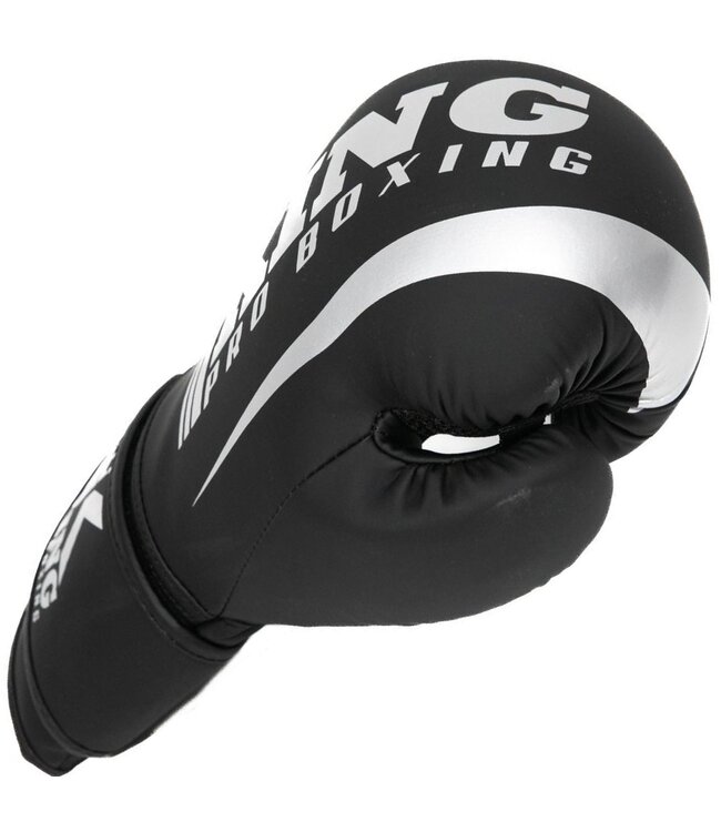King Pro Boxing KPB/REVO 7 Boxhandschuhe Schwarz Silber