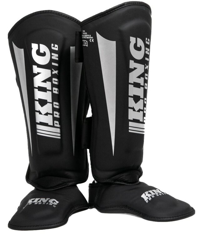 King Pro Boxing King Pro Boxing Shinguards KPB/SG REVO 7 Black Silver