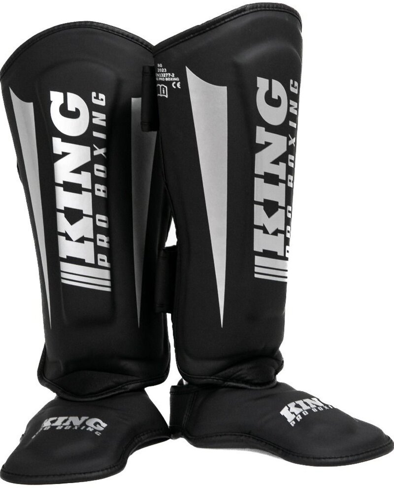 King Pro Boxing King Pro Boxing Shinguards KPB/SG REVO 7 Black Silver