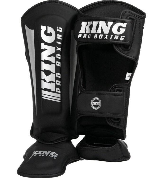 King Pro Boxing King Pro Boxing Shinguards KPB/SG REVO 7 Black Silver