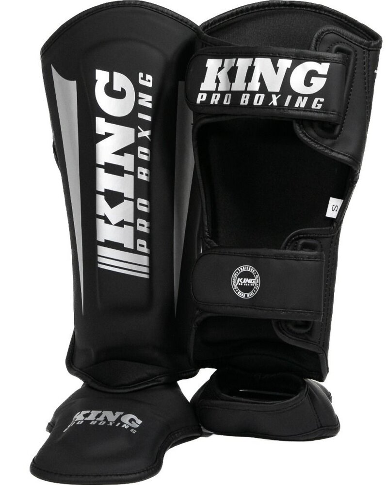 King Pro Boxing King Pro Boxing Scheenbeschermers KPB/SG REVO 7 Zwart Zilver