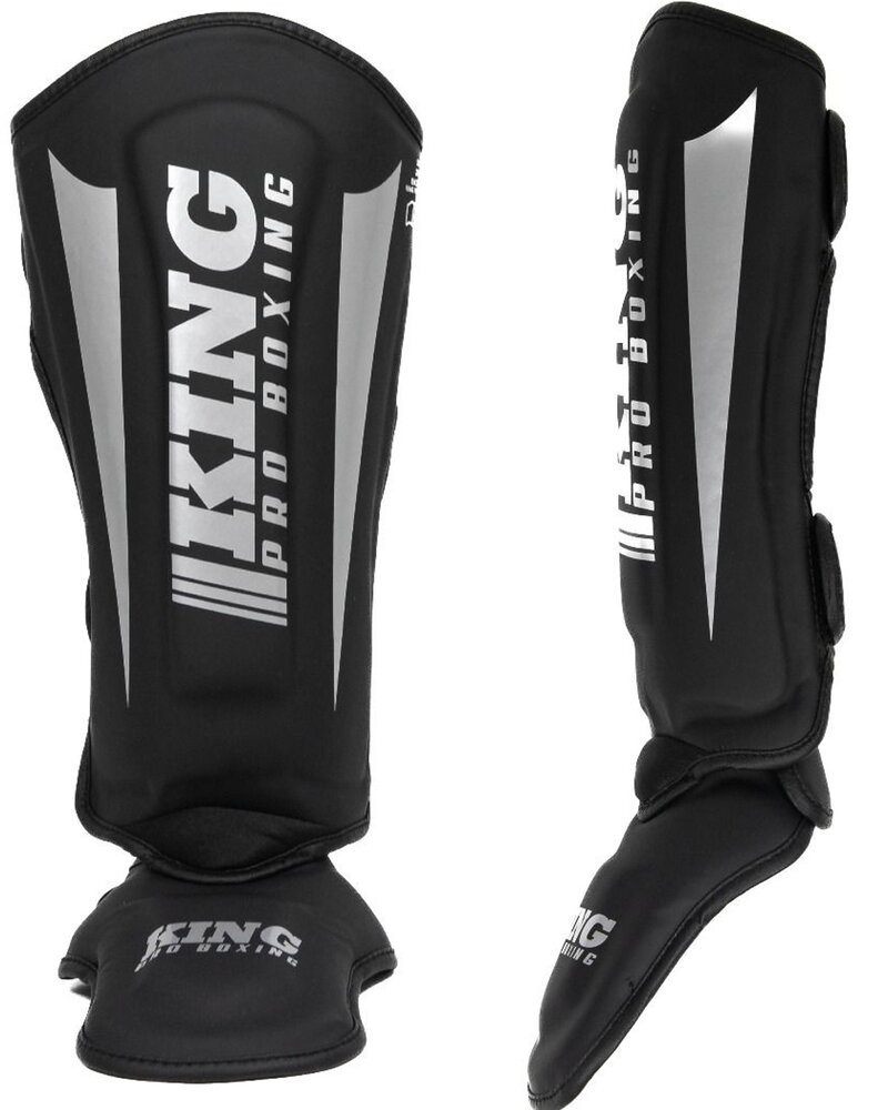 King Pro Boxing King Pro Boxing Scheenbeschermers KPB/SG REVO 7 Zwart Zilver