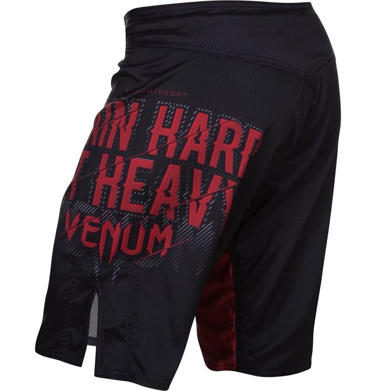 Venum Venum Fightshorts Train Hard Hit Heavy Black Red