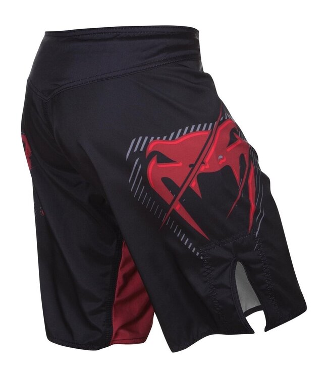 Venum Venum Fightshorts Train Hard Hit Heavy Zwart Rood