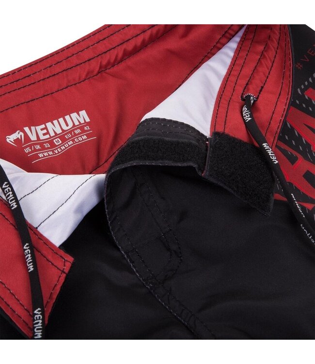 Venum Venum Fightshorts Train Hard Hit Heavy Zwart Rood