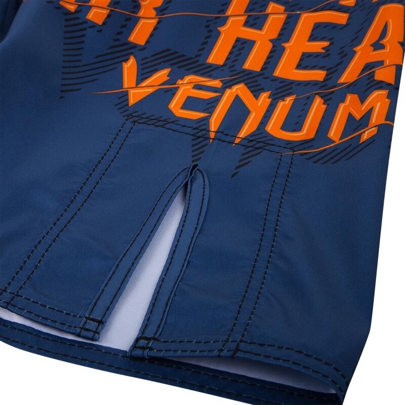Venum Venum Fightshorts Train Hard Hit Heavy Blauw Oranje
