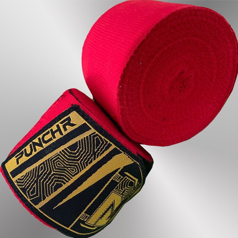 PunchR™  PunchR™ Premium Boksbandages Hand Wraps 500 cm Rood