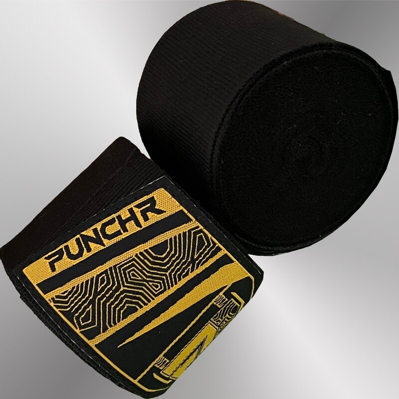 PunchR™  PunchR™ Premium Boksbandages Hand Wraps 500 cm Zwart