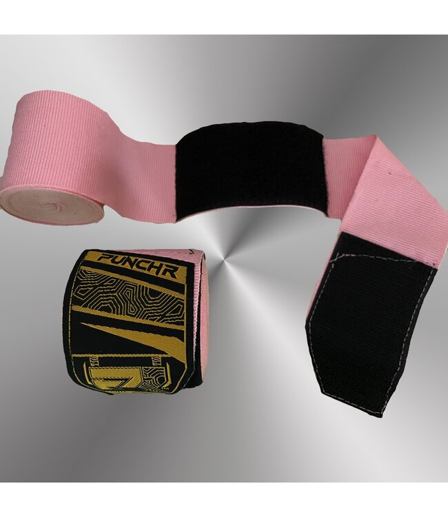 PunchR™ Premium Boxing Hand Wraps 350 cm Pink