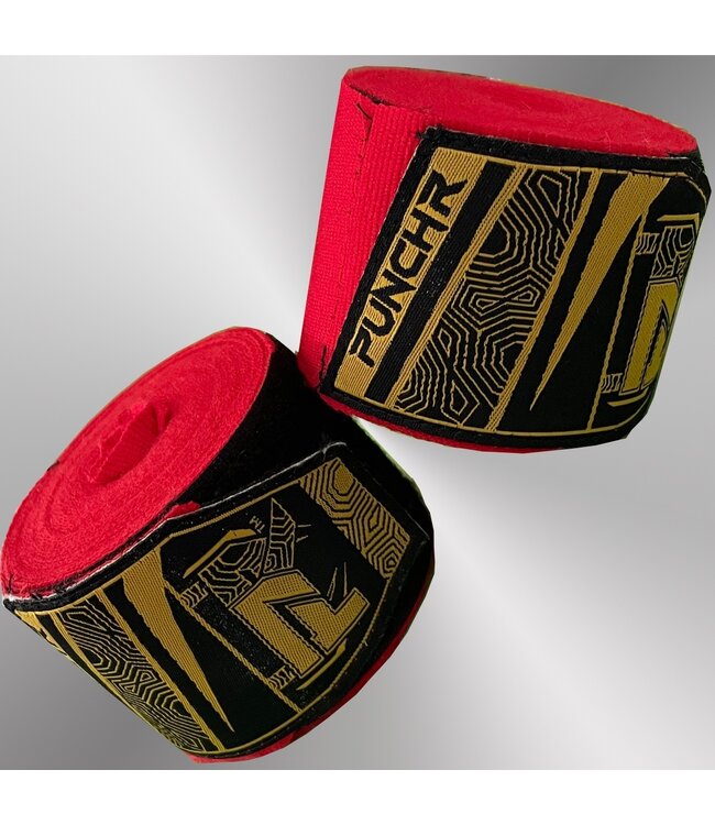 PunchR™ Premium Boxing Bandages Hand Wraps 350 cm Red