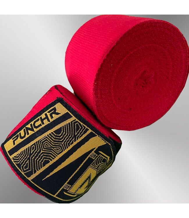 PunchR™ Premium Boksbandages Hand Wraps 350 cm Rood